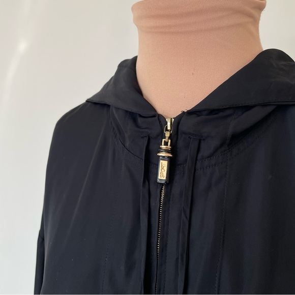 St. John Sport Marie Gray Vintage Black Half Zipper Windbreaker Jacket Size L - Picture 6 of 11